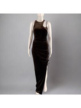 MONSE Size 2 Brown Polyester Blend Gown